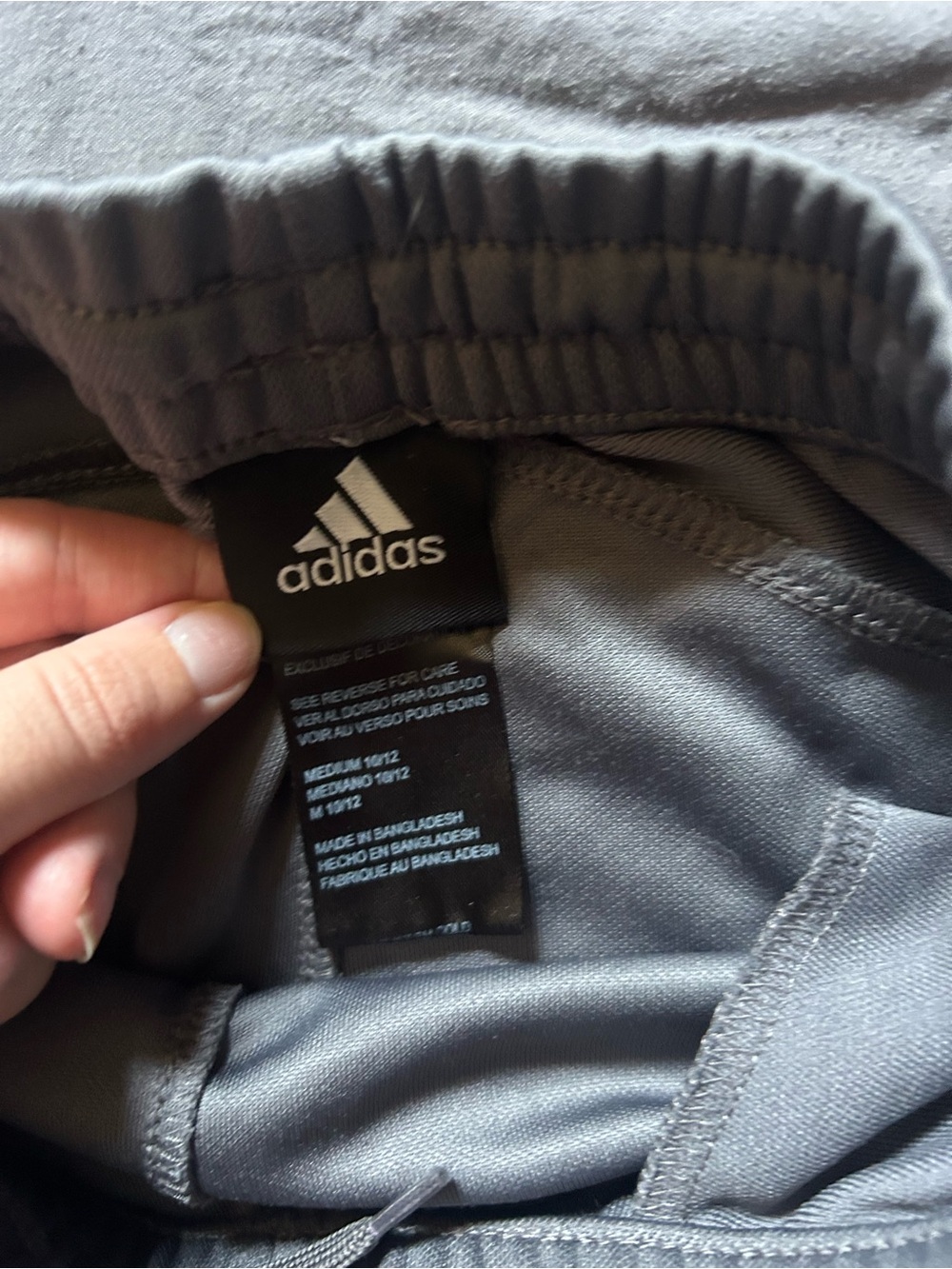 adidas Kids Gray Track Pants with Orange Logo Accent - Picture 4 of 4
